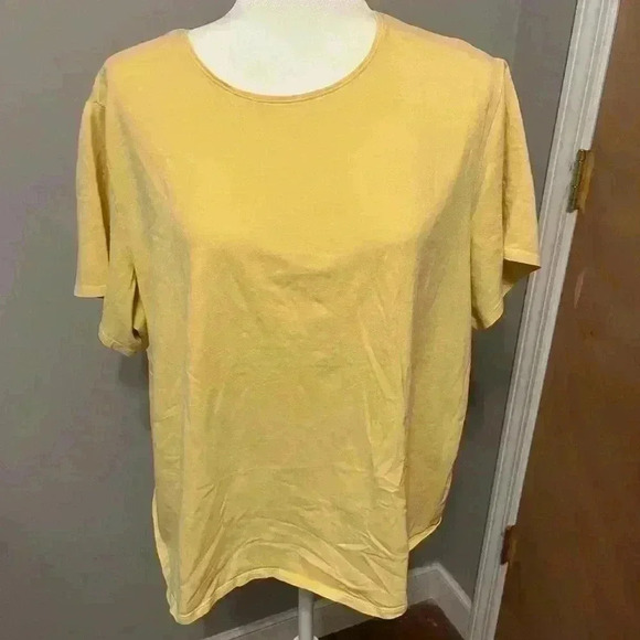 Eileen Fisher Basic Yellow Top Size 2x - Picture 1 of 6
